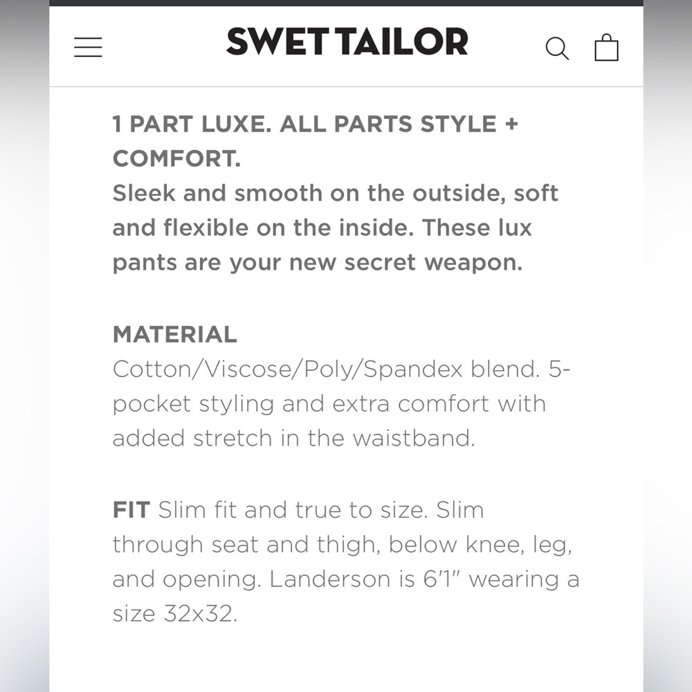 NEW Swet Tailor Duo Pants True Khaki size 30x30 slim fit - Picture 16 of 16